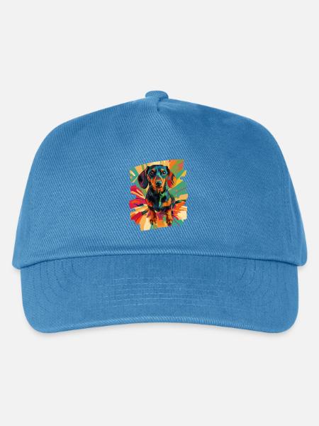 Dackel - Kinder Basecap - Pfauenblau