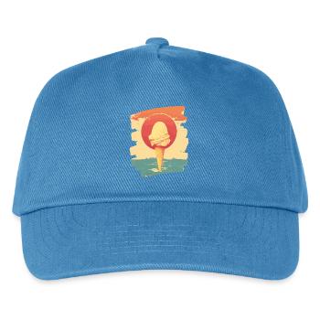Eis und Eiscreme Kugel - Kinder Basecap - Pfauenblau - Vorne
