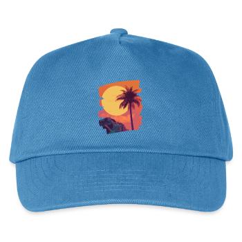 Beach Palm Trees Sunset Summer - Kids’ Baseball Cap - peacock-blue - Front