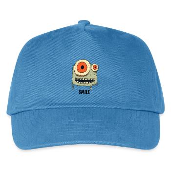 Creepy monster with big eyes - Kids’ Baseball Cap - peacock-blue - Front