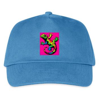Gecko - Kinder Basecap - Pfauenblau - Vorne