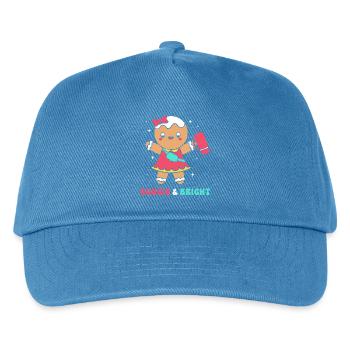 Gingerbread Christmas Gingerbread Man Gingerbread - Kids’ Baseball Cap - peacock-blue - Front
