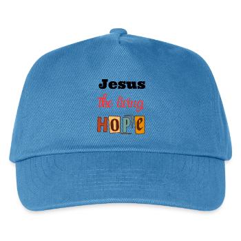 Lebensfreude Hoffnung Design - Kinder Basecap - Pfauenblau - Vorne