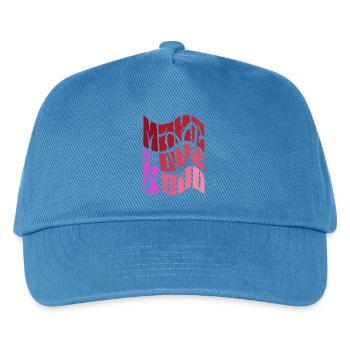 Make Love Loud - Retro 70s - Kids’ Baseball Cap - peacock-blue - Front