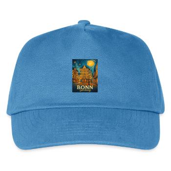 Bonn Night City Poster - Kids’ Baseball Cap - peacock-blue - Front