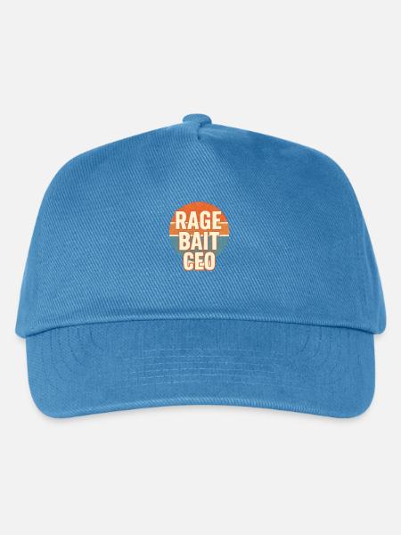 Rage Bait CEO Retro Lustiges Wort - Kinder Basecap - Pfauenblau