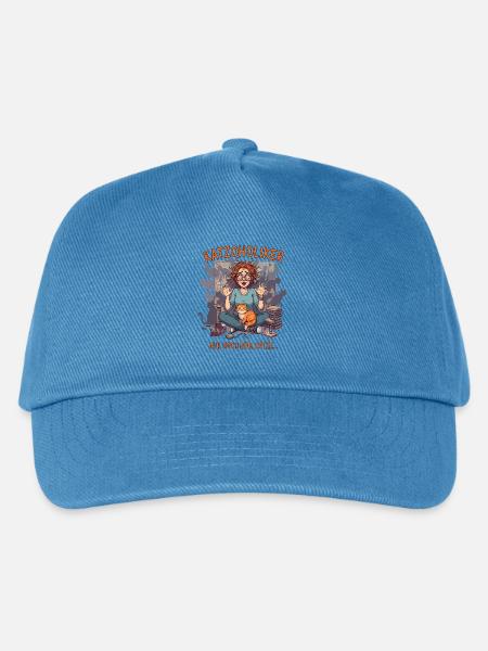 Katzoholiker Nur noch eine Katze - Lustiger Spruch - Kinder Basecap - Pfauenblau