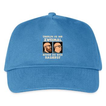 Before After Shaving Joke Beard Wearer - Kids’ Baseball Cap - peacock-blue - Front