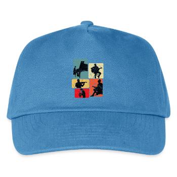 Collage de silhouettes musicales - Casquette de baseball Enfant - bleu paon - Devant