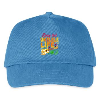 Hawaiian Ukulele Uke Living That - Kids’ Baseball Cap - peacock-blue - Front