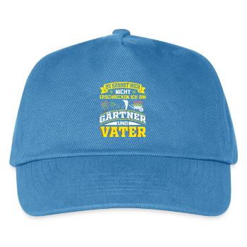 Gärtner Spruch Gärtnerei Hobbygärtner Vater Papa - Kinder Basecap - Pfauenblau - Vorne