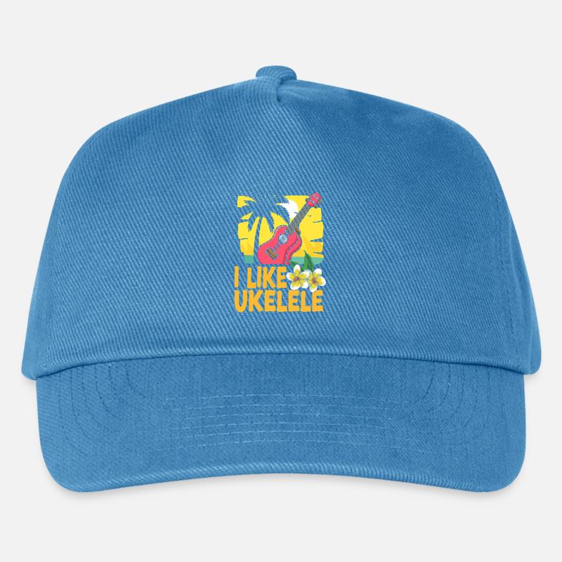 Hawaiian Ukulele Uke I Like - Kinder Basecap - Pfauenblau