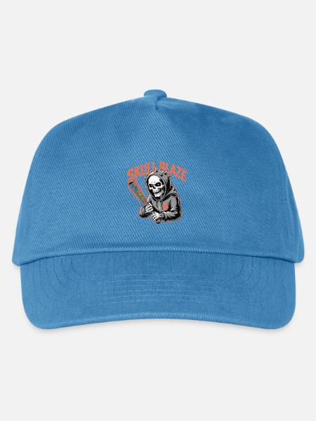 Skull Blaze Graffiti-Schädel - Kinder Basecap - Pfauenblau