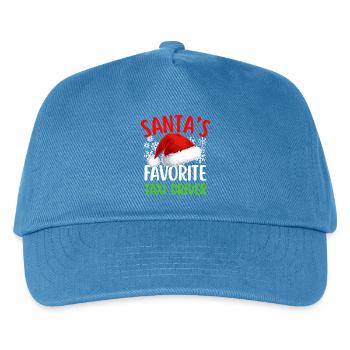 Weihnachten Lieblingsweihnachten Lustiger Weihnachts-Taxifahrer - Kinder Basecap - Pfauenblau - Vorne
