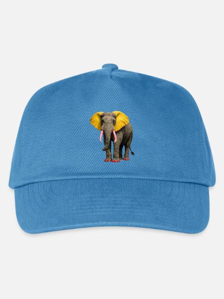 Elefanten Diva: Pop Art Design mit bunten Akzenten - Kinder Basecap - Pfauenblau