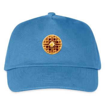 Waffel-Kostüm-Frühstück Halloween Einfache Waffel - Kinder Basecap - Pfauenblau - Vorne