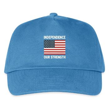 Independence and American Strength - Kids’ Baseball Cap - peacock-blue - Front
