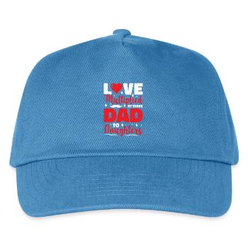 Père, père de trois filles et filles - Casquette de baseball Enfant - bleu paon - Devant