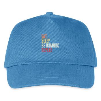 Eat Sleep Be Dominic Repeat Retro Name - Kids’ Baseball Cap - peacock-blue - Front