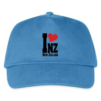 I Love New Zealand NZ Proud New Zealander Heart - Kids’ Baseball Cap - peacock-blue - Front