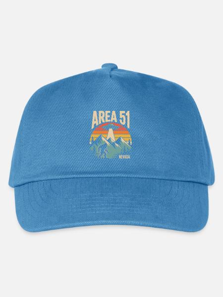 Area 51 Nevada UFO Retro Design - Kinder Basecap - Pfauenblau