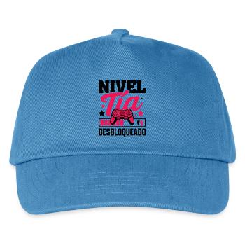 Future Aunt Level Aunt Unlocked - Kids’ Baseball Cap - peacock-blue - Front