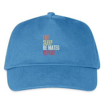 Iss, schlaf Sei Mateo Wiederhole Retro-Name - Kinder Basecap - Pfauenblau - Vorne