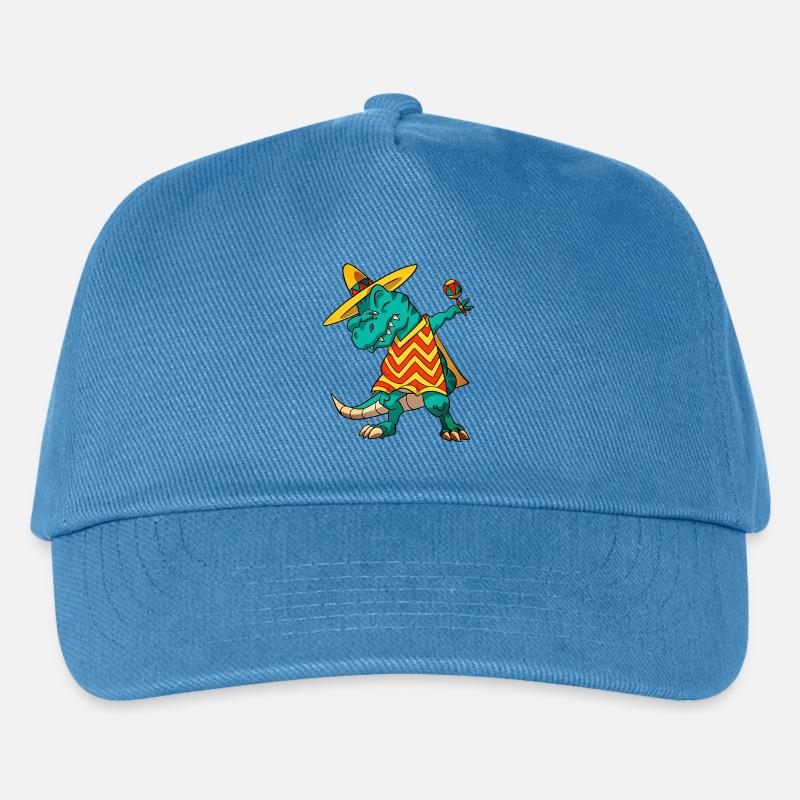 Dabbing T-rex Dinosaur Cinco De Mayo Fiesta 2026 - Kinder Basecap - Pfauenblau