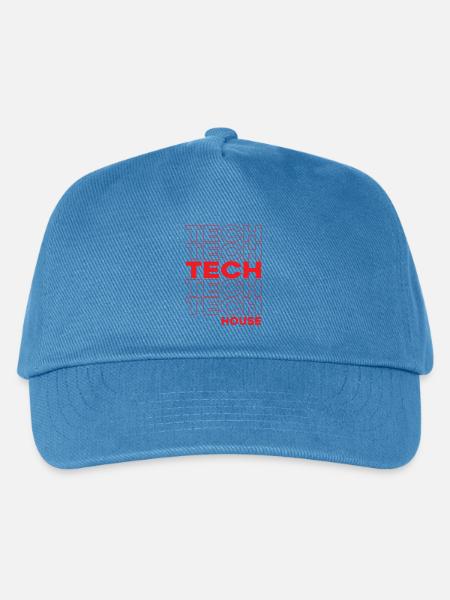 Tech House Neon-Stacks - Kinder Basecap - Pfauenblau
