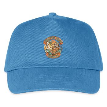 Skeleton Chaos Energy Retro Strand Grafik - Kinder Basecap - Pfauenblau - Vorne