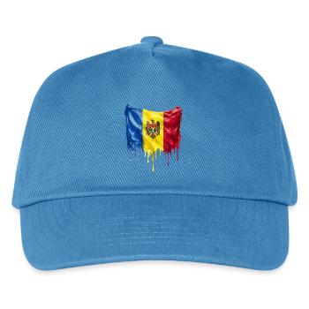 Moldova Colorful Paint - Kinder Basecap - Pfauenblau - Vorne