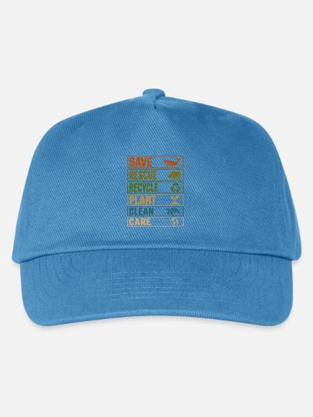 Ökologieschutz Planet Naturgeschenk - Kinder Basecap - Pfauenblau