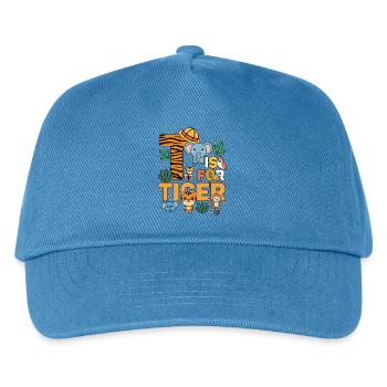 T Is For Tiger Zoo Party Jungle Zoo Birthday - Kids’ Baseball Cap - peacock-blue - Front