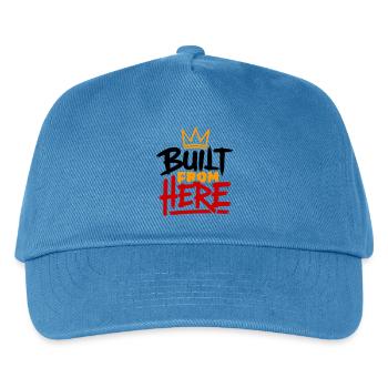 Von hier aus aufgebaut: Ausdruck von Stolz und Authentizität - Kinder Basecap - Pfauenblau - Vorne