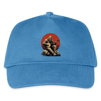  Sasquatch-Bigfoot Banjospieler Banjo - Kinder Basecap - Pfauenblau - Vorne