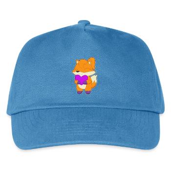 Fuchs Herz - Kinder Basecap - Pfauenblau - Vorne