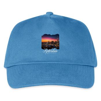 Rotterdam The Netherlands Skyline Evening Light - Kids’ Baseball Cap - peacock-blue - Front