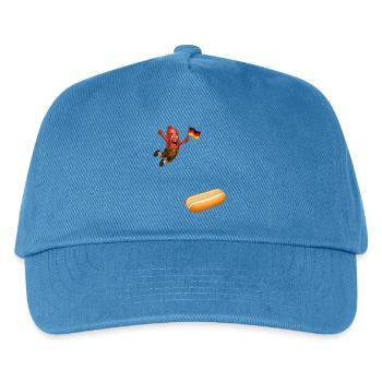 Schnitzel that goes into a bun - Kids’ Baseball Cap - peacock-blue - Front