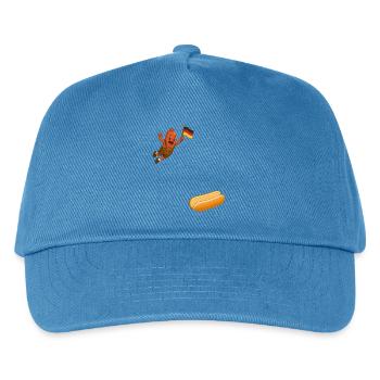 Schnitzel that goes into a bun - Kids’ Baseball Cap - peacock-blue - Front
