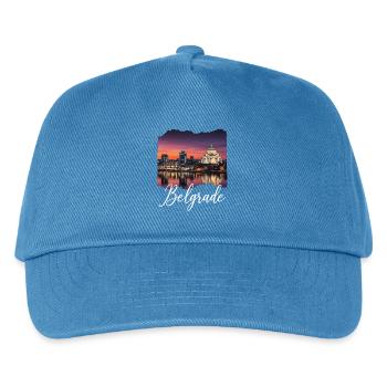 Belgrade Dusk Skyline - Kids’ Baseball Cap - peacock-blue - Front