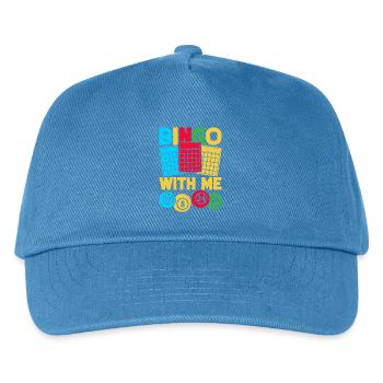 Bingo Game Bingo With Me Bingo - Kids’ Baseball Cap - peacock-blue - Front