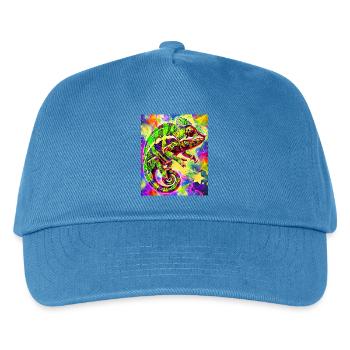 Chamäleon - Kinder Basecap - Pfauenblau - Vorne