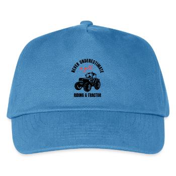 Tractor Girl Power - Kids’ Baseball Cap - peacock-blue - Front