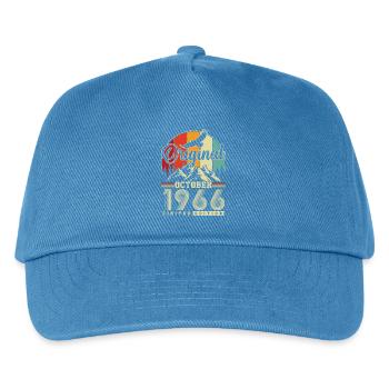 Original Oktober 1966 – 60. Geburtstag Vintage - Kinder Basecap - Pfauenblau - Vorne