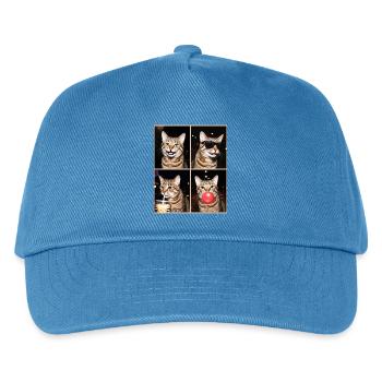 Katzen Pixie-Bob Katze - Kinder Basecap - Pfauenblau - Vorne