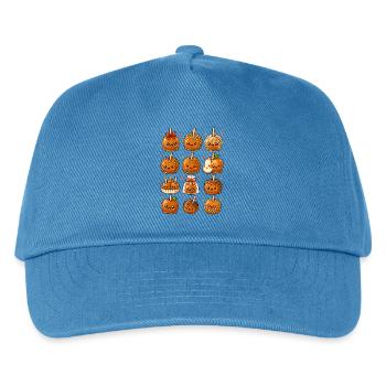 Kawaii Karamelläpfel | Apfel & Süßes - Kinder Basecap - Pfauenblau - Vorne