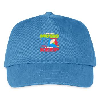 Cd-sammler Kompaktplatte Physisches Medium - Kinder Basecap - Pfauenblau - Vorne