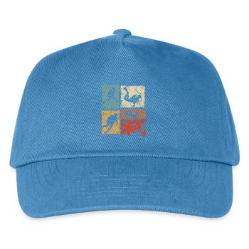 Taucher Design Für Schnorcheln und Tauchen - Kinder Basecap - Pfauenblau - Vorne