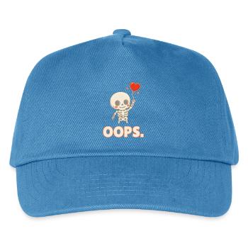 Herzballon-Skelett OOPS - Kinder Basecap - Pfauenblau - Vorne