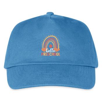 Hello Preschool Rainbow Back To School Cute Studen - Kinder Basecap - Pfauenblau - Vorne